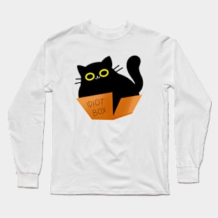 Idiot box cat Long Sleeve T-Shirt